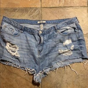 Refuge+ Denim Shorts Plus Size